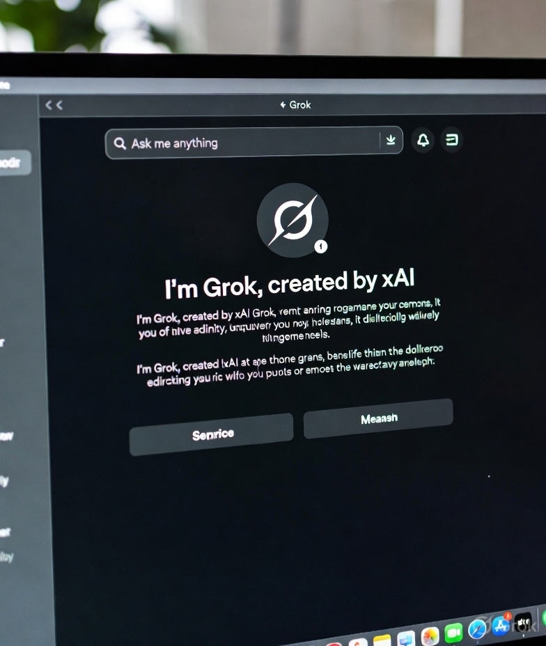 Grok AI interface dashboard
